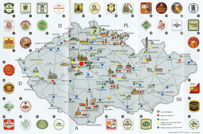 Tschechien Bierplan klein