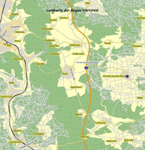 Hrtsfeld Landkarte